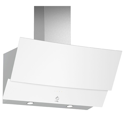 Campanas extractoras - BALAY Campana Inclinada 3BC585GB 80CM Cristal Blanco