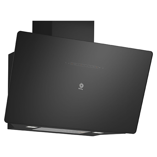 Campanas extractoras - BALAY Campana Inclinada 3BC599AN 90 cm Cristal Negro