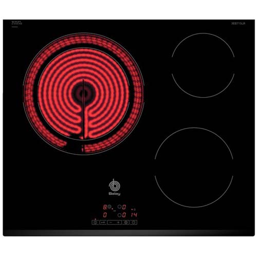 Vitrocerámicas - BALAY Encimera Vitrocerámica 3EB715LR 3 Zonas Negro