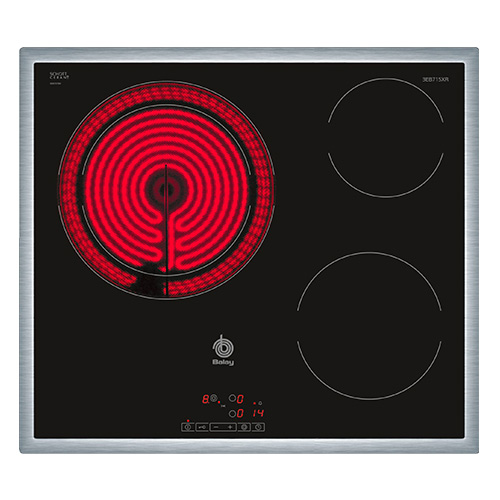 Vitrocerámicas - BALAY Encimera Vitrocerámica 3EB715XR 3 Zonas Negro