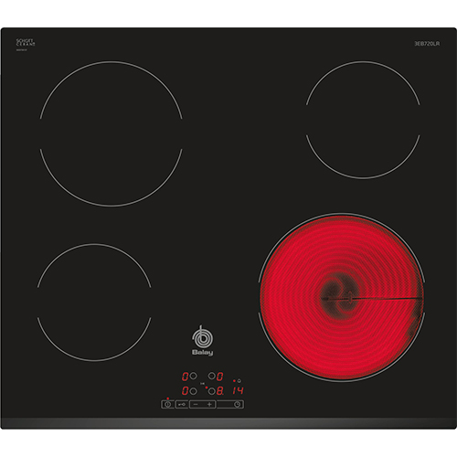 Vitrocerámicas - BALAY Encimera Vitrocerámica 3EB720LR 4 Zonas Negro