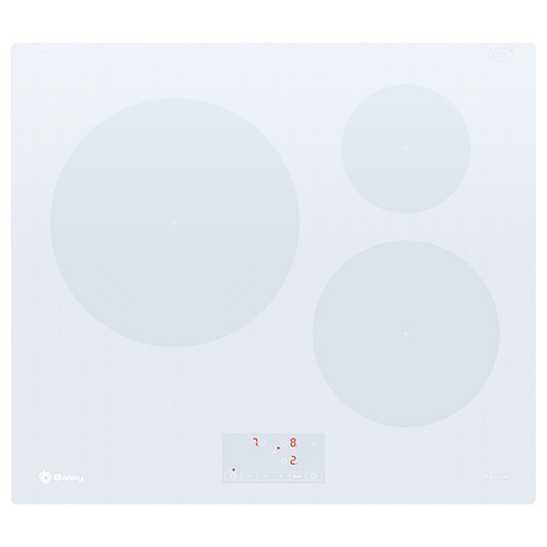Placas de inducción - BALAY Encimera Inducción 3EB965WR 3 Zonas Cristal Blanco
