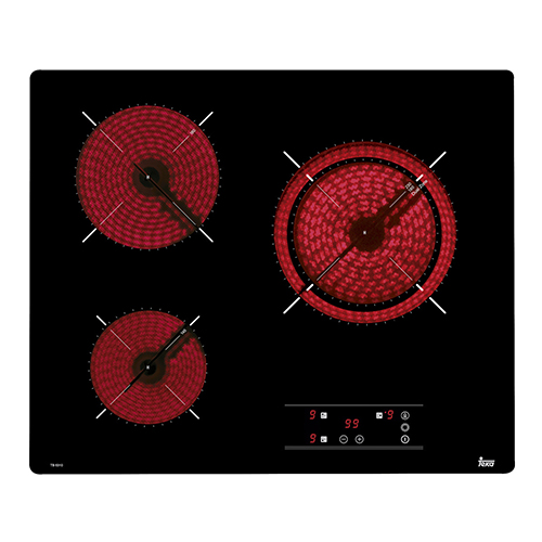 Vitrocerámicas - TEKA Encimera Vitrocerámica TB 6310 3 Zonas Cristal Negro