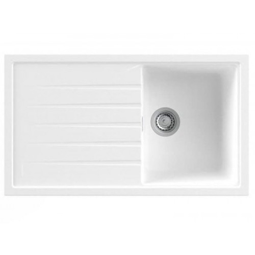 Fregaderos - NODOR Fregadero NorGranite 86.50 1B 1D WH Blanco