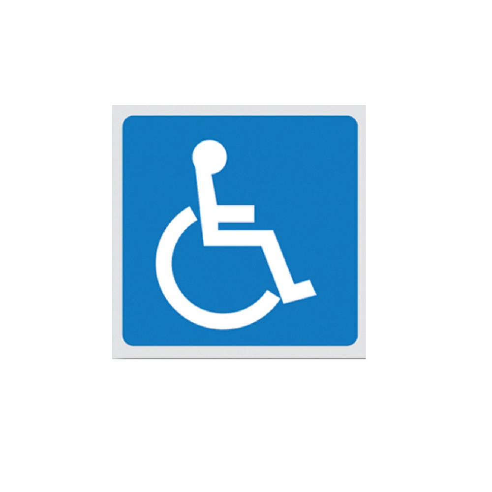 Rotulo Metalico Adhesivo 9x9 Minusvalidos