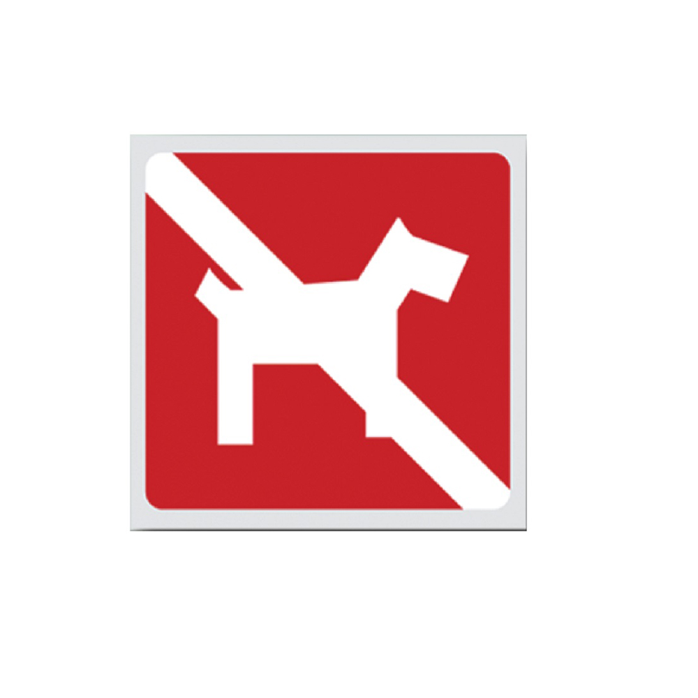 Rotulo Metalico Adhesivo 9x9 Prohib  Perro