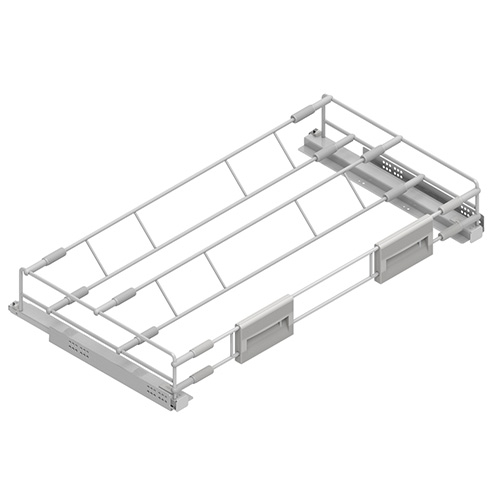 Interior armario - Zapatero Extraíble 900-1000 Plata Mate