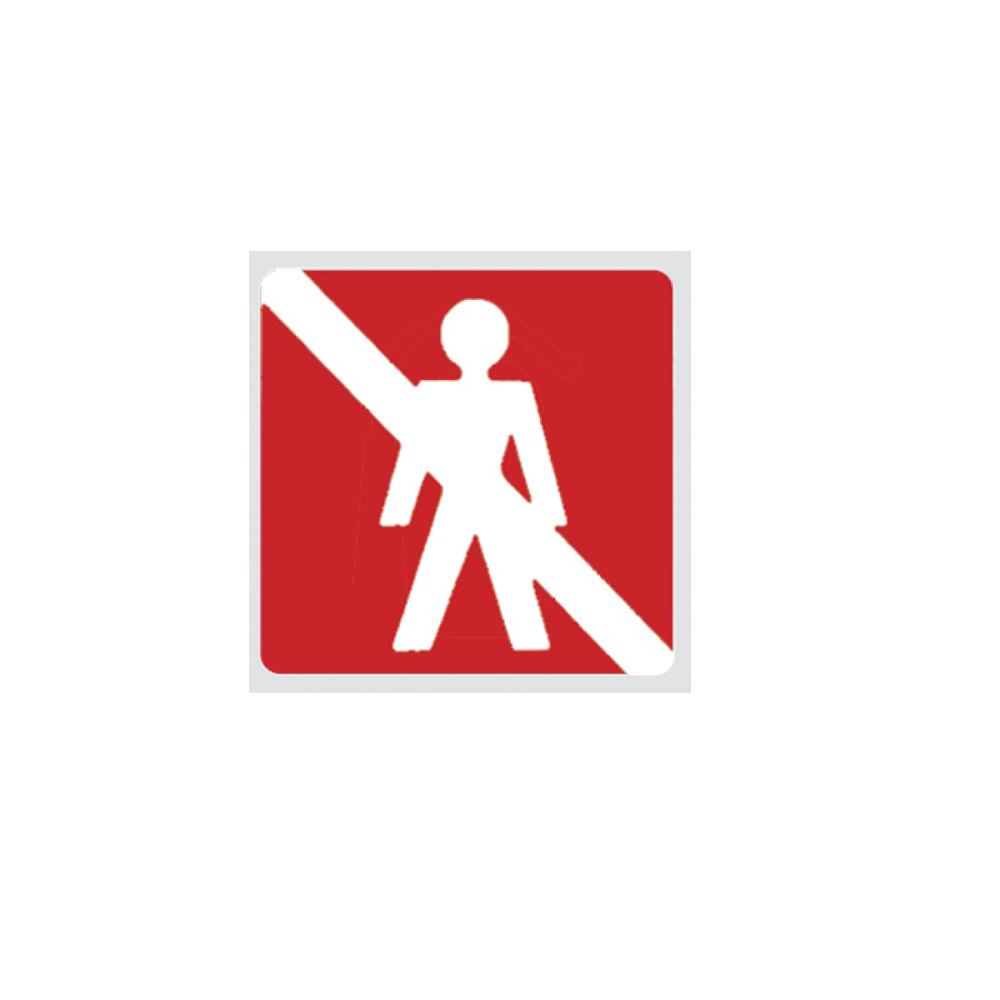 Rotulo Metalico Adhesivo 9x9 No Pasar