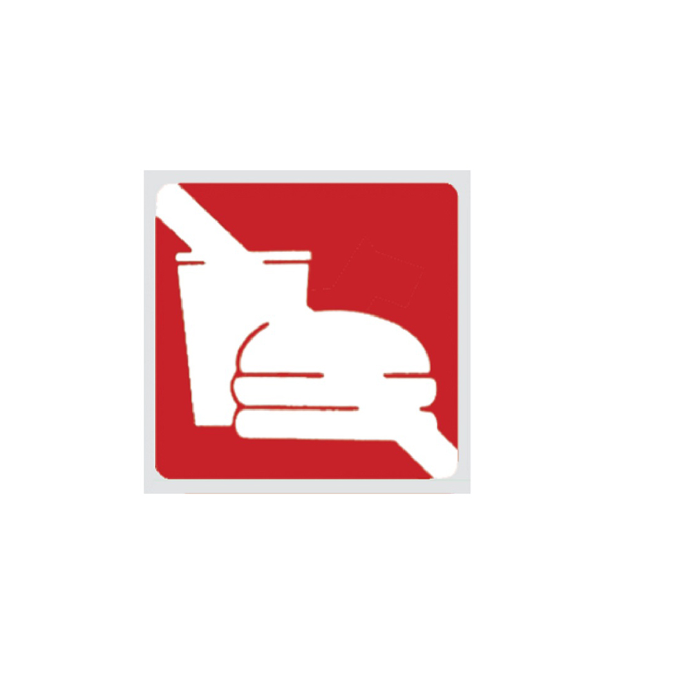 Rotulo Metalico Adhesivo 9x9 No Comer Ni Beb