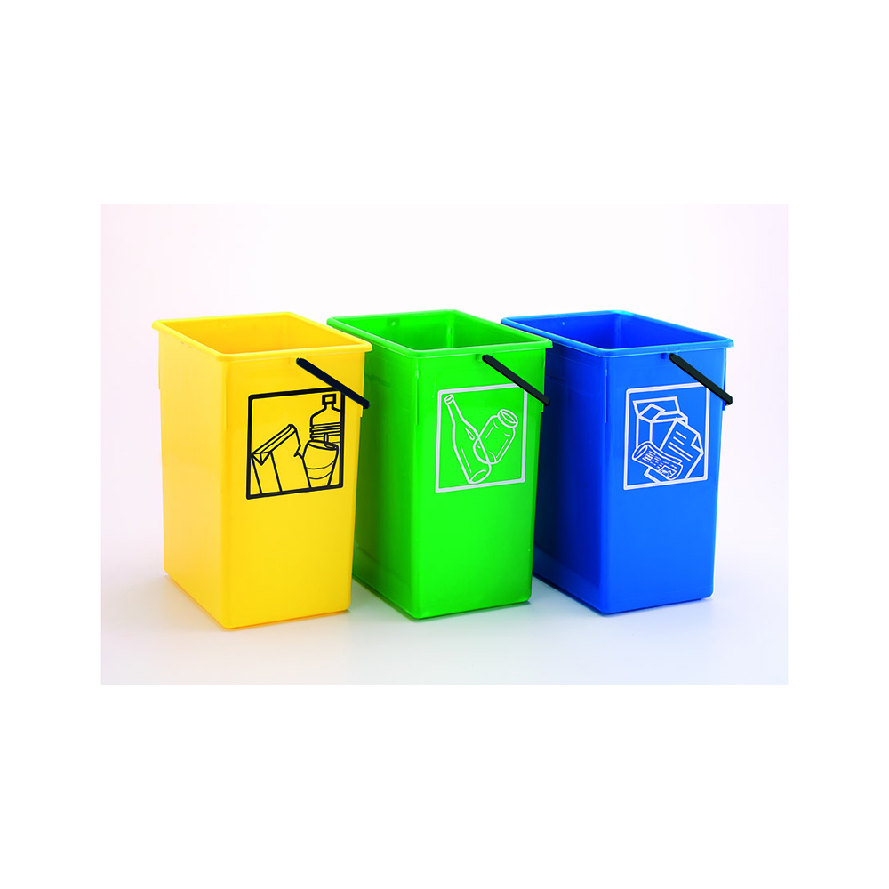 Cubeta  Sin Tapa Para Reciclar Verde 15 Lt.