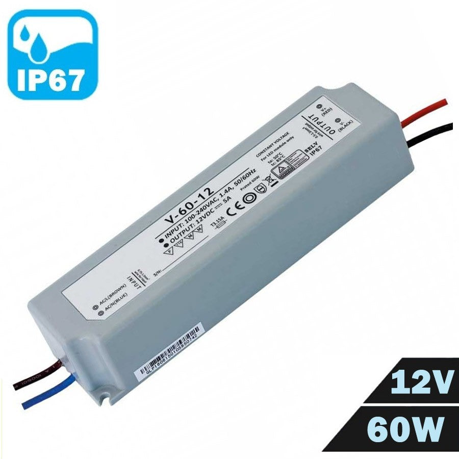 Fuente Alimentación LED IP67 Estanca 12V 60W