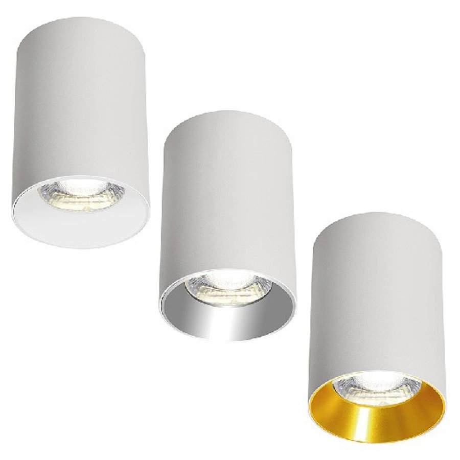 Foco Fijo Blanco GU10 Reflector Blanco / Plata / Oro