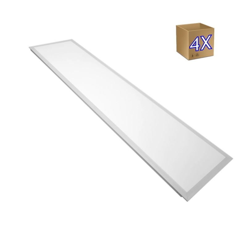 4x Panel LED 295x1195mm  50W,retroiluminado 6000K blanco