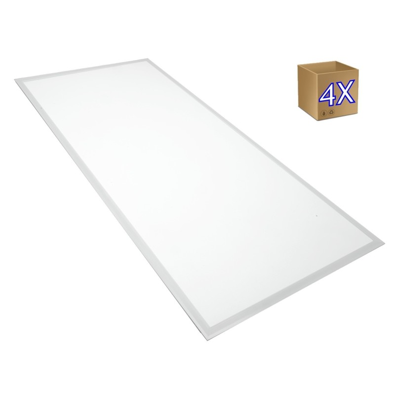 4x Panel LED 595x1195cm 100W,retroiluminado 6000K blanco