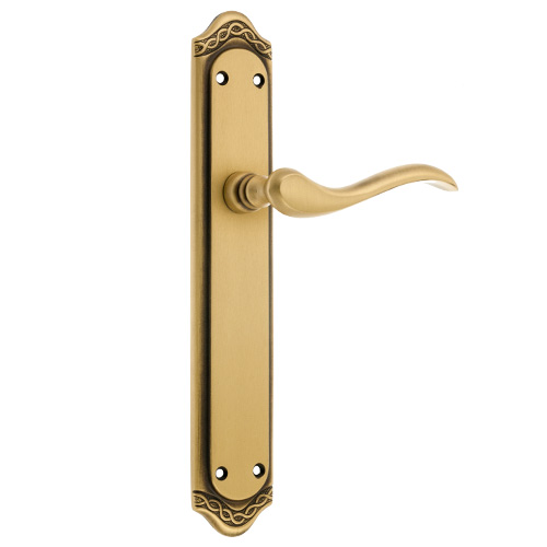 Manivelas con placa - Juego Manivelas con Placa 5013 Mate Cuero Satinado