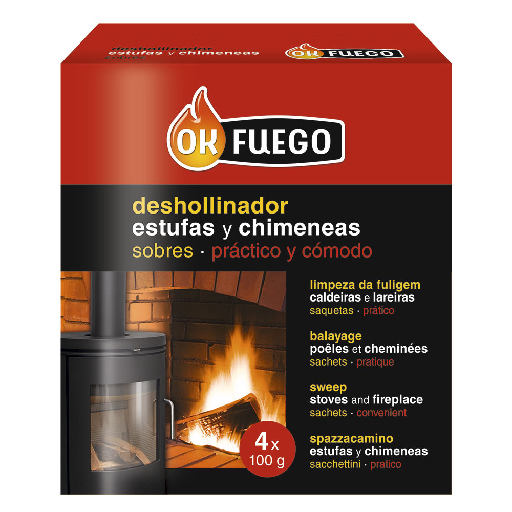 Deshollinador Estufas y Chimeneas 4x100 g