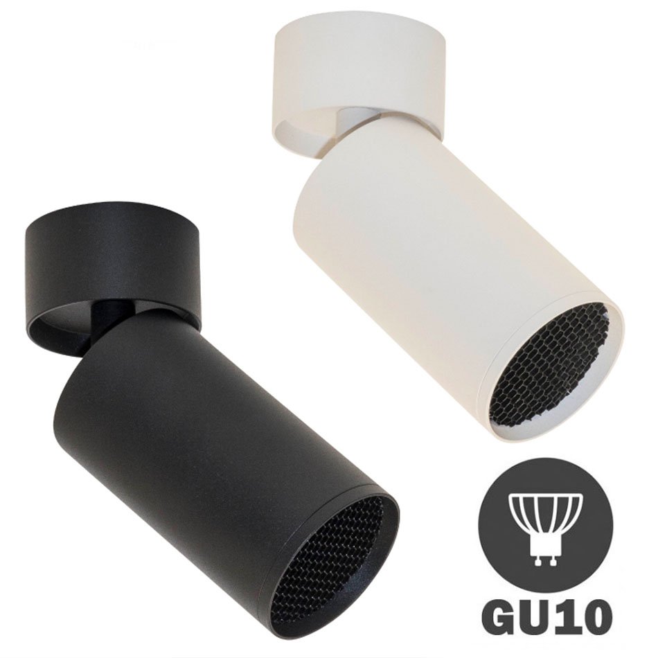 Foco Superficie para GU10 Blanco / Negro UGR