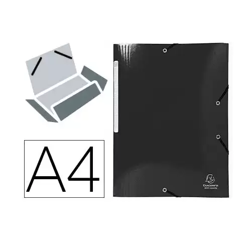 Carpeta De Gomas Exacompta A4 Negro