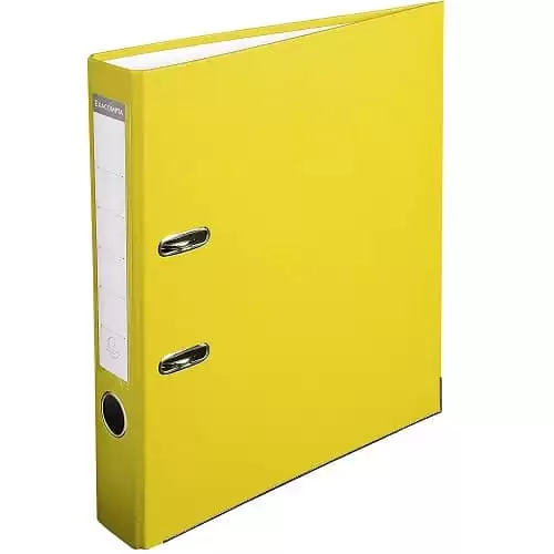 Archivador De Palanca 2 Anillas Lomo 80 Mm A4 Amarillo