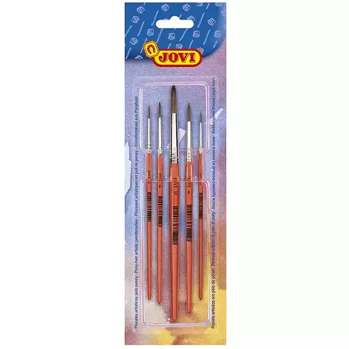 Pack De 5 Pinceles Artisticos Pelo Poney Para Niño