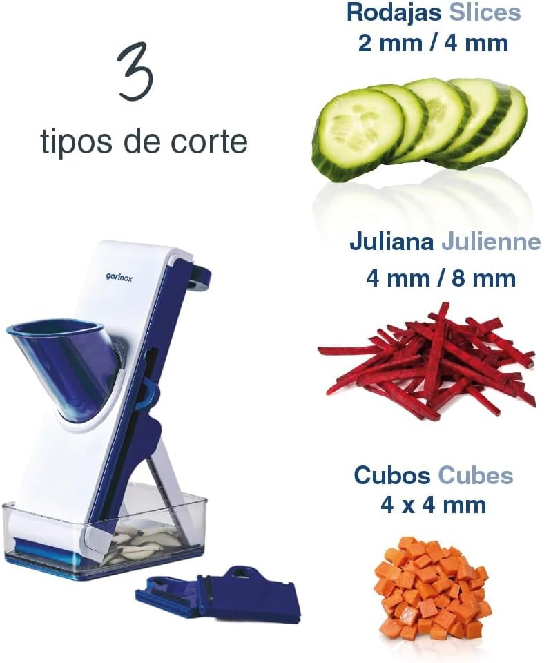 MANDOLINA LACOR VERTICAL PRECISION MULTILFUNCION 3 TIPOS DE CORTE