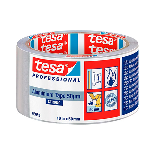 Adhesivos y selladores - Cinta Adhesiva Aluminio Fuerte Tesa 10 metros 50 mm
