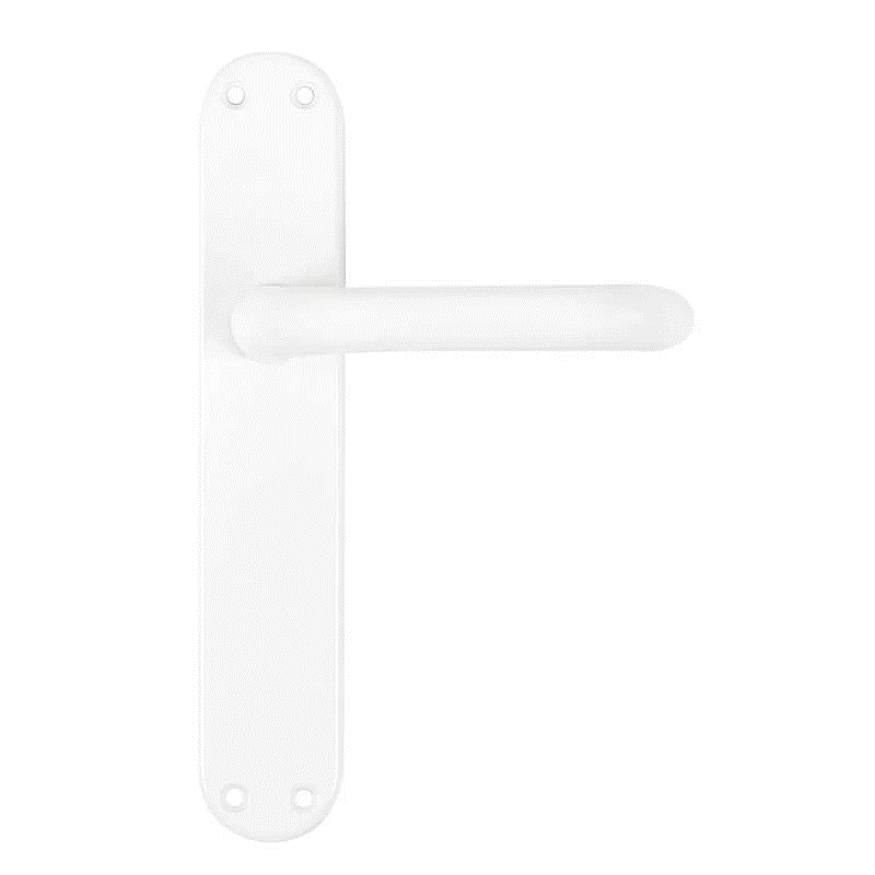 JUEGO MANILLA ALUMINIO 238 PLACA REDONDA BLANCA