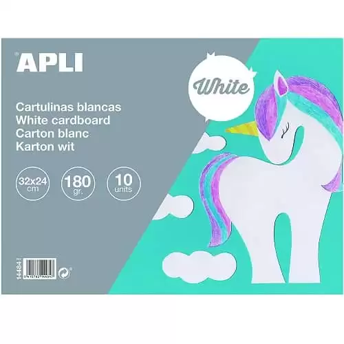 Bloc De Cartulinas Blancas APLI 32 X 24 Cm (10 Uds)