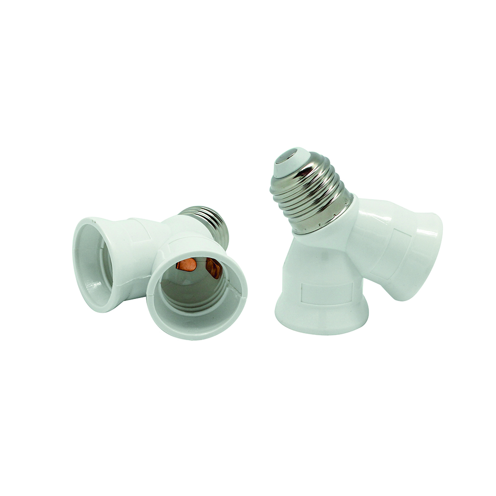 Adaptador Doble E-27 Max 60W Blanco