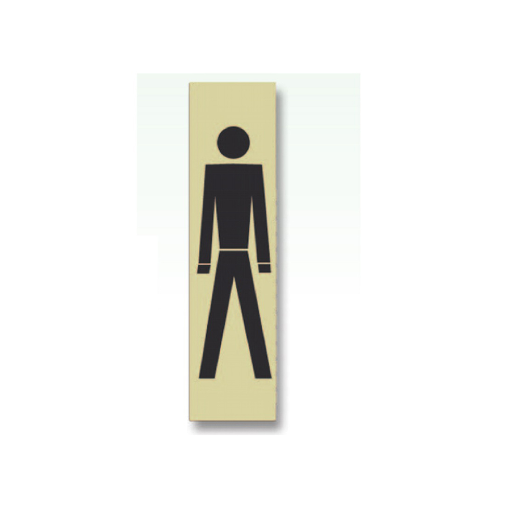 Letrero Silueta Grande  Metalizado Dibujo Hombre