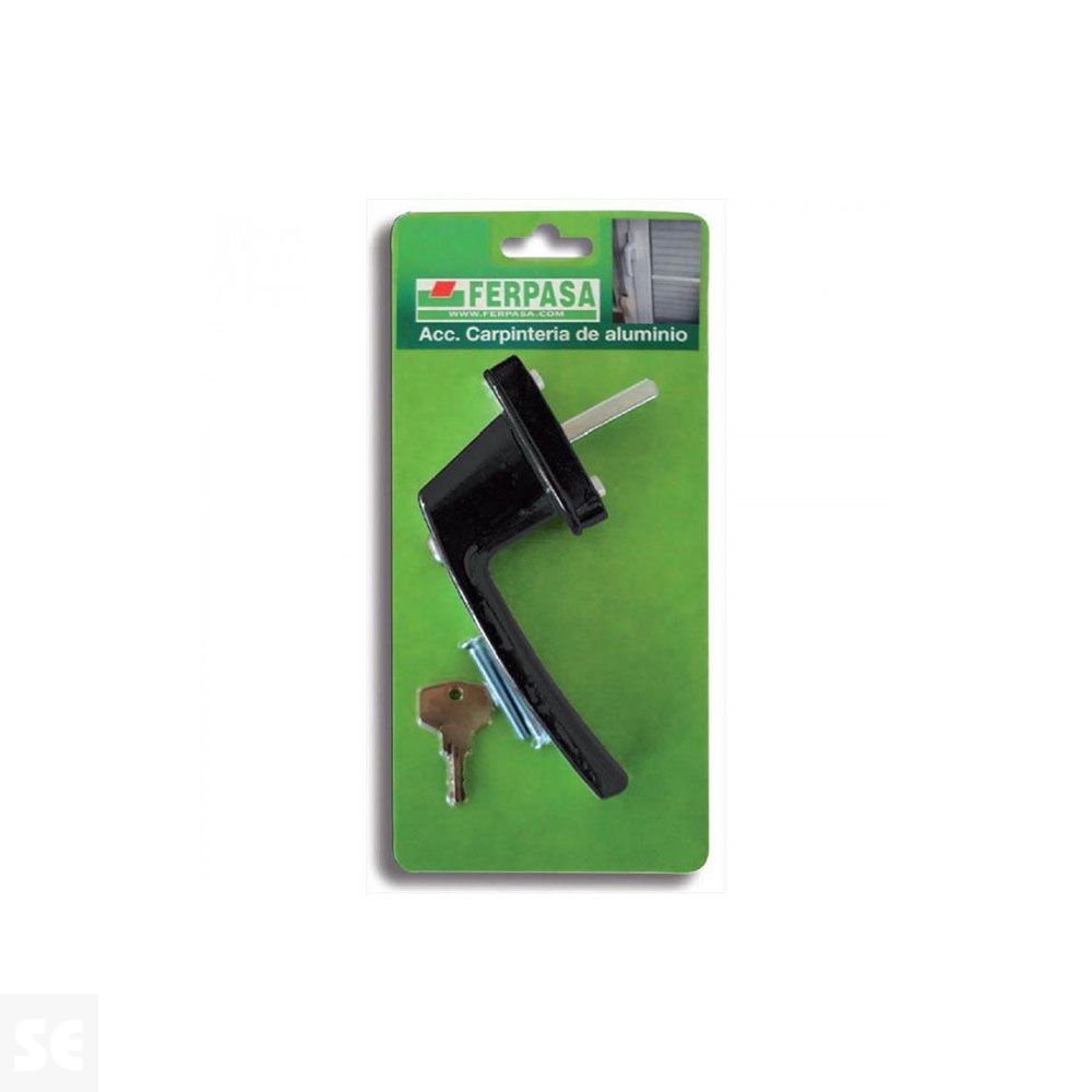 Manilla Ventana Multipunto Cuadradillo Con Llave Negro