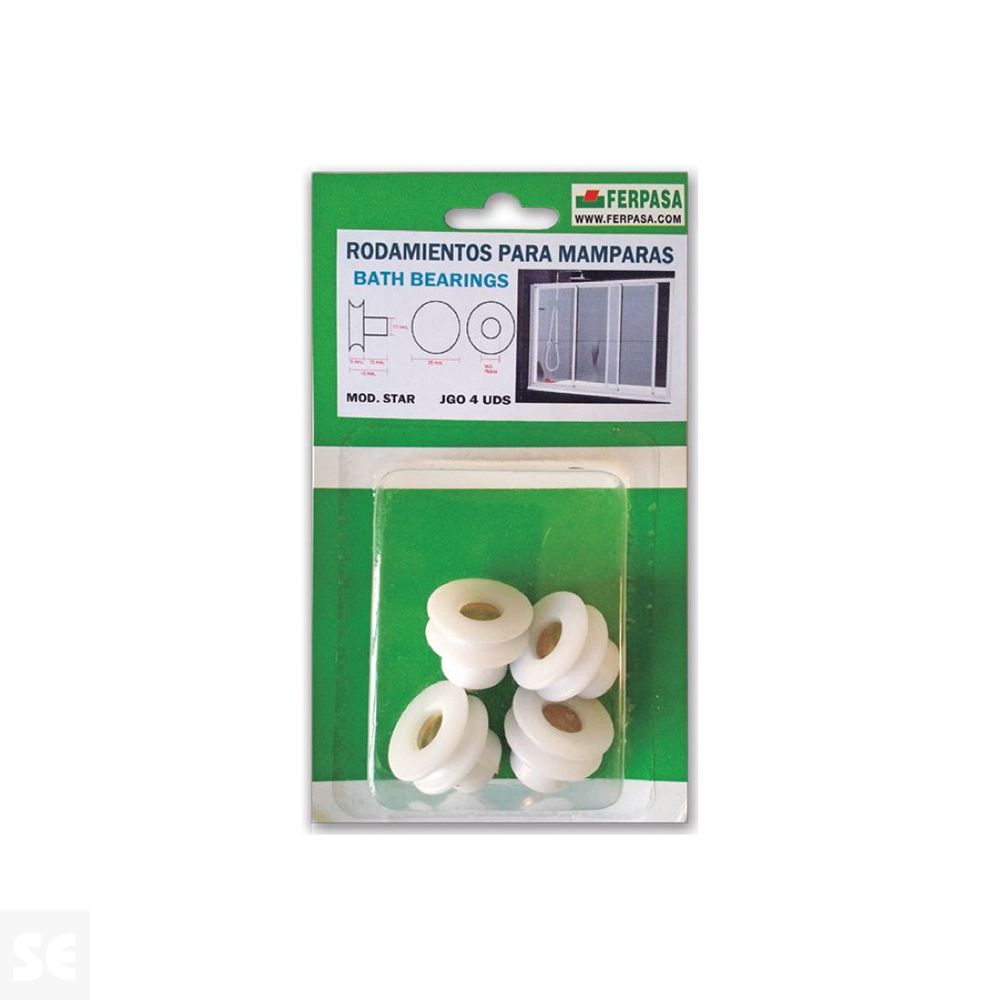 Rodamientos Nylon Mod.Star (4U.) M-5x25x5Mm