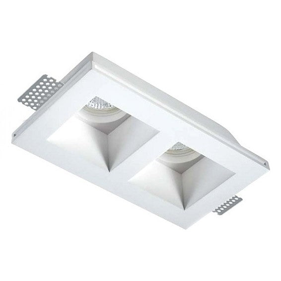 Empotrable Escayola Rectangular 2 Luces GU10
