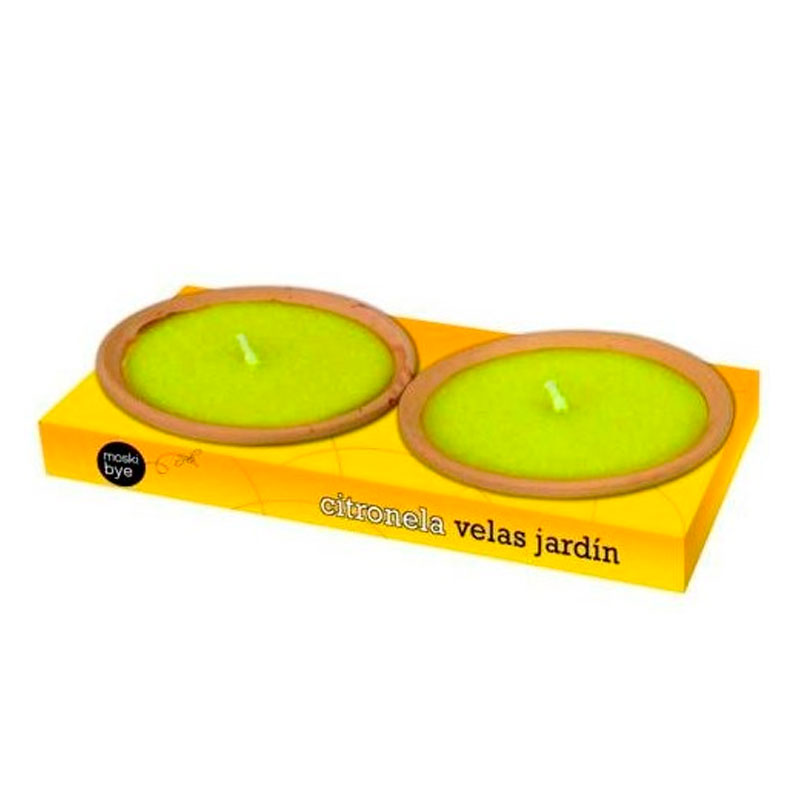 Vela Plato Terracota Citronela Moskibye 2 uds.