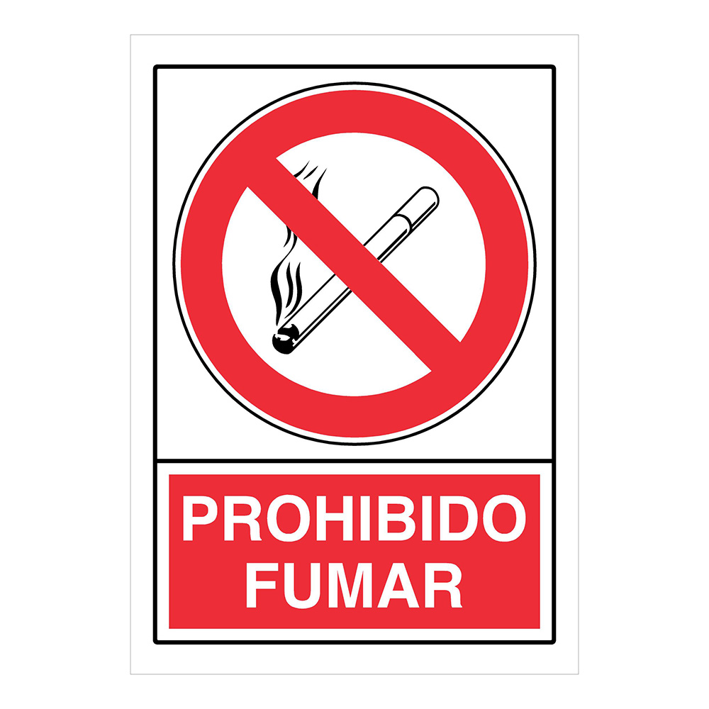 Señal Prohibicion Fumar  21x30 Ref. Pr-10