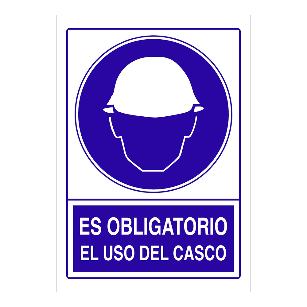 Señal Obligatorio Uso De Casco 21x30 Ref. So-8