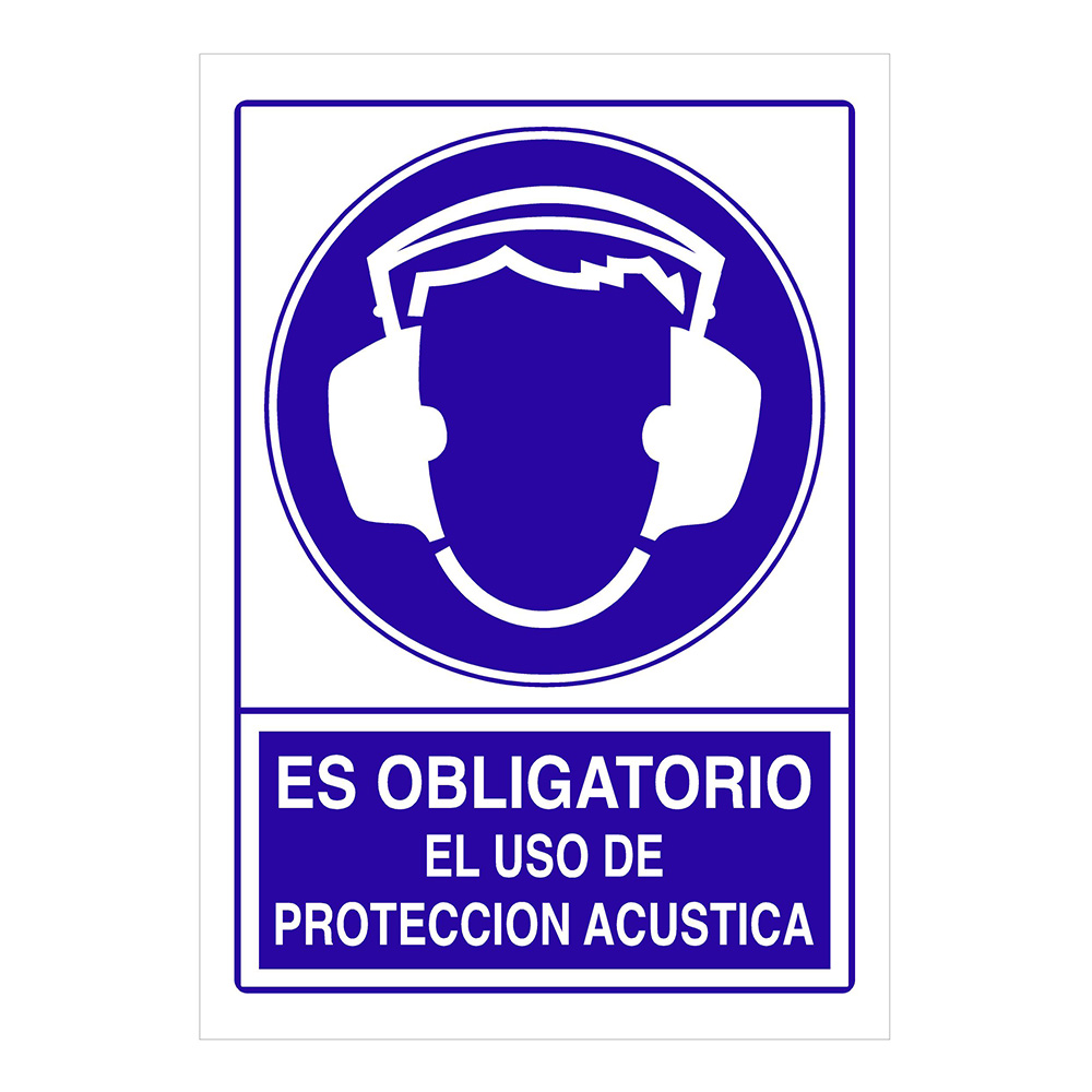 Señal Obligatorio 21x30 Uso Protección Acustica So-17