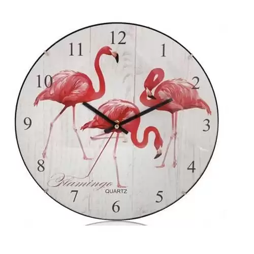 Reloj De Pared Flamingo 30 Cm