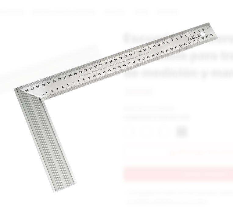 ESCUADRA DE ACERO INOXIDABLE 400mm, BELLOTA