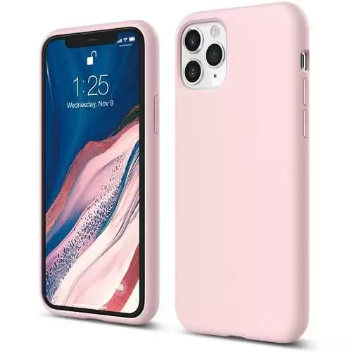 Funda Silicona Iphone 11 PRO Max Textura Suave  Rosa Arena