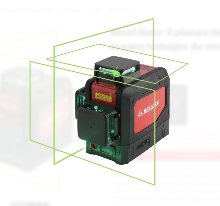 NIVEL LASER VERDE 30MT+ PLOMADA, BELLOTA