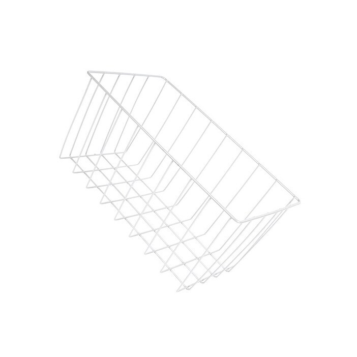 Cesto de rejilla plateado para congelador