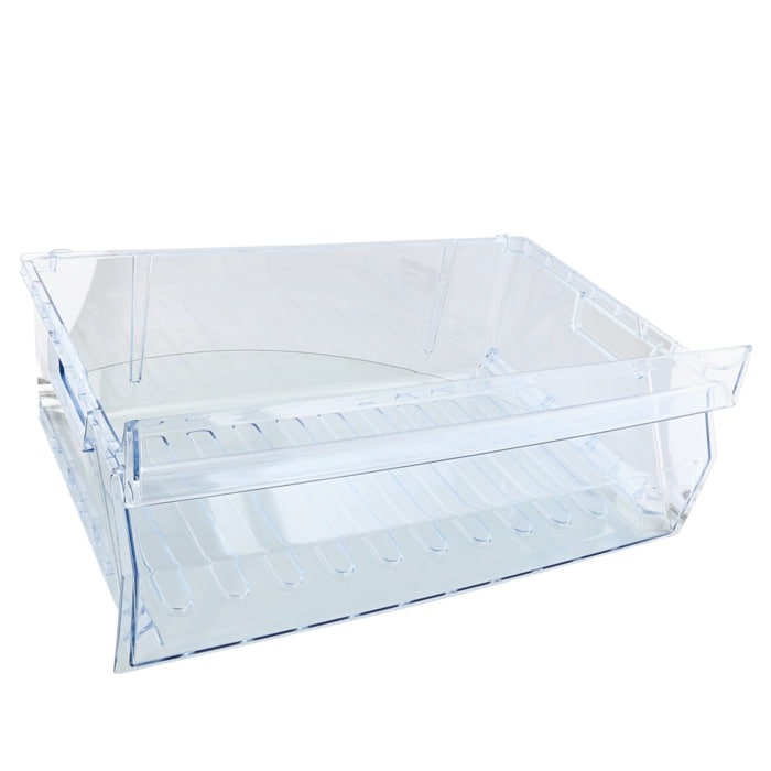 Cajón de verduras transparente para frigorífico, azul claro