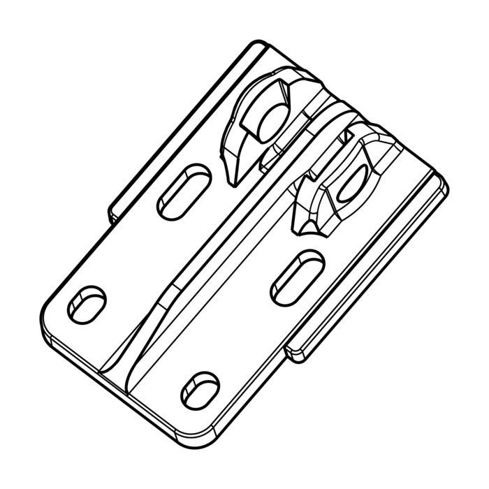 abrazadera soporte, pedal, plata