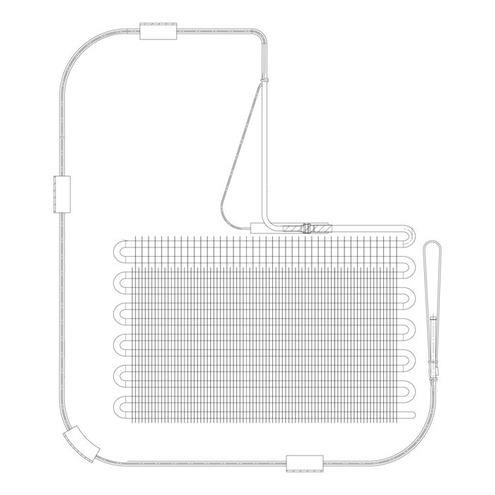 evaporador, vertical, congelador
