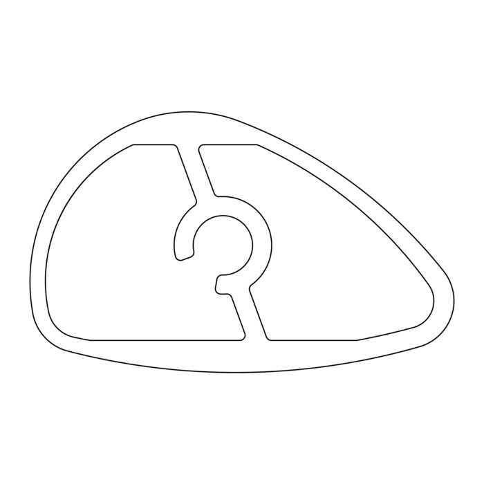 perfil manilla,redondo,metal,inox, 1772