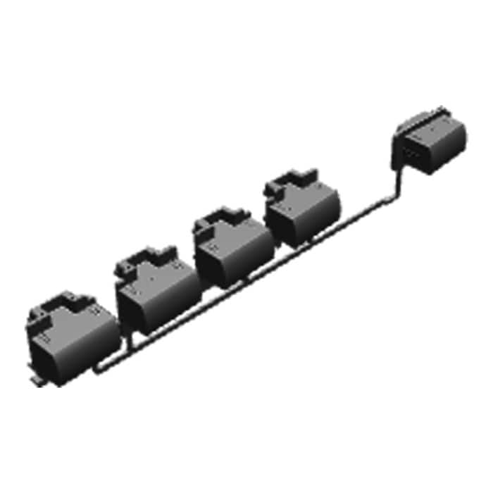 conjunto teclas,blanco,rectangular,4+1