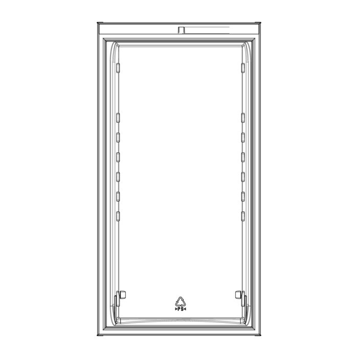 Puerta de frigorífico blanca - 538x1032mm
