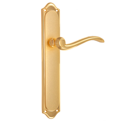 Manivelas con placa - Juego Manivelas con Placa A-1 Baño Oro Grafilado