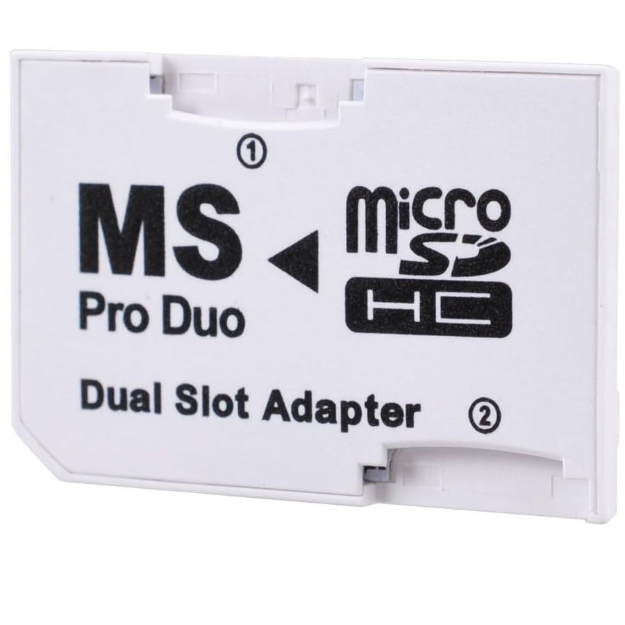 Adaptador Micro SD A Memory Stick Pro Duo Dual  Blanco